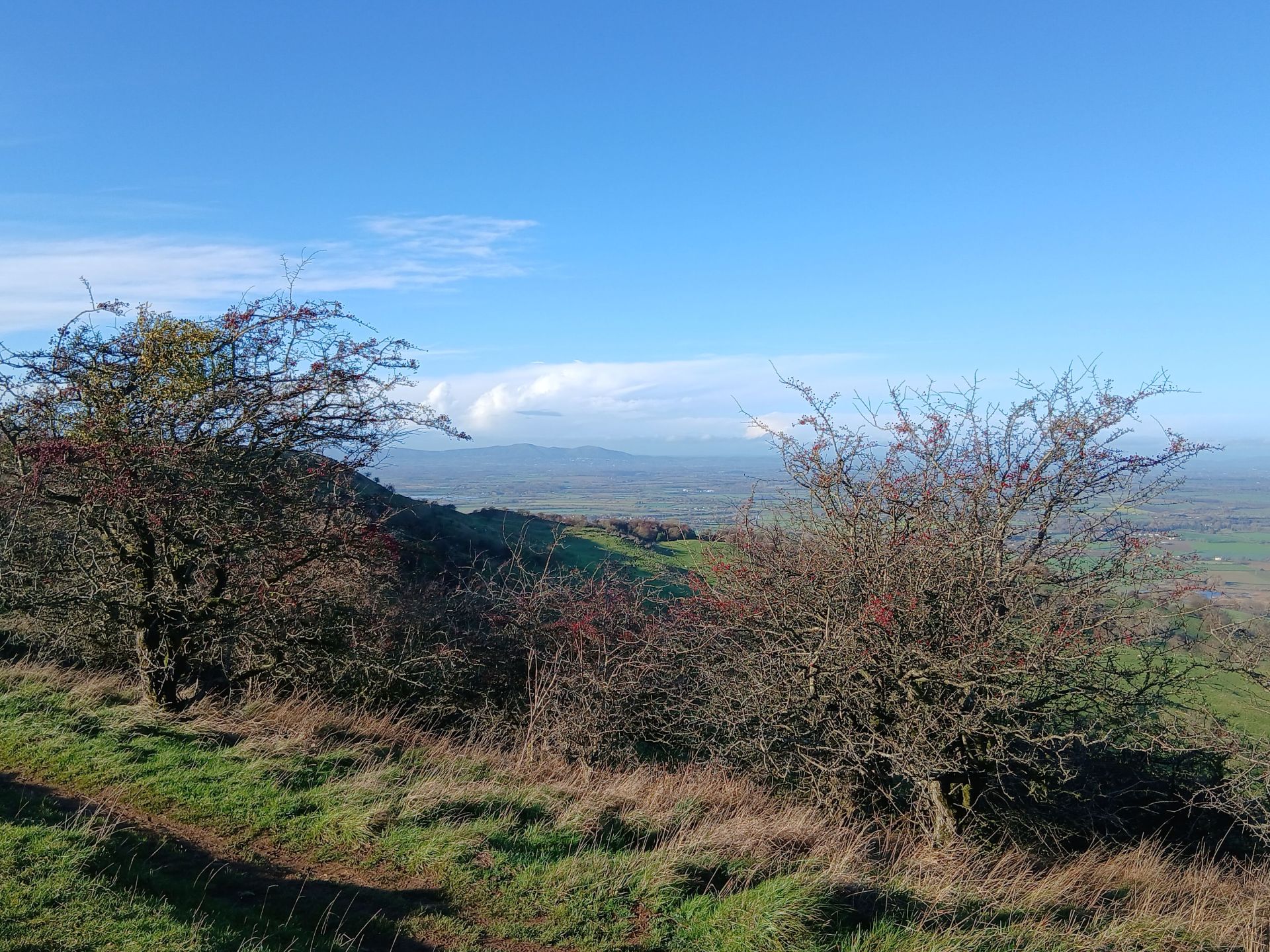 View across to the Malvern Hills.
